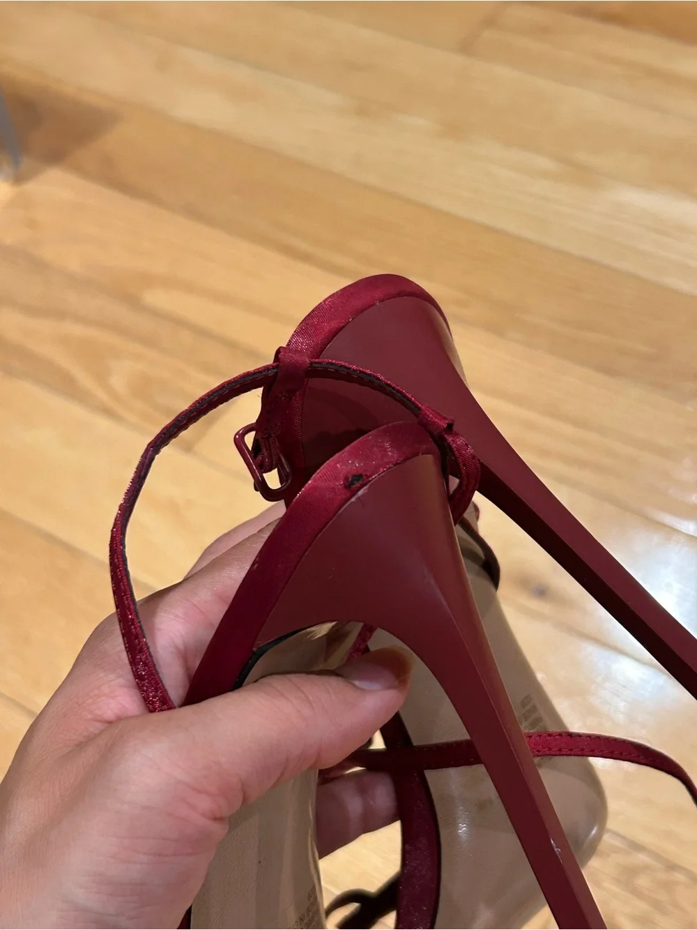 Steve Madden Crimson Strappy Pointed-Toe Heels